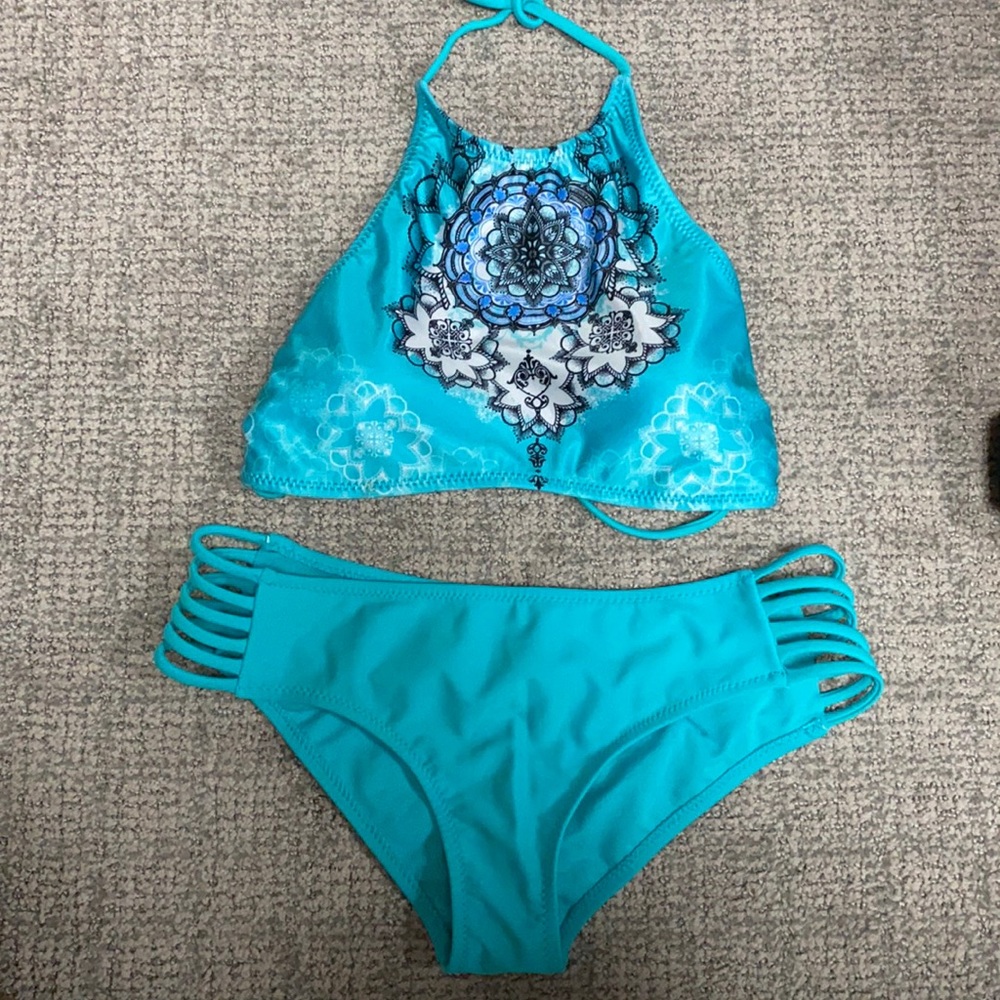 Aeropostale Blue Halter Bikini